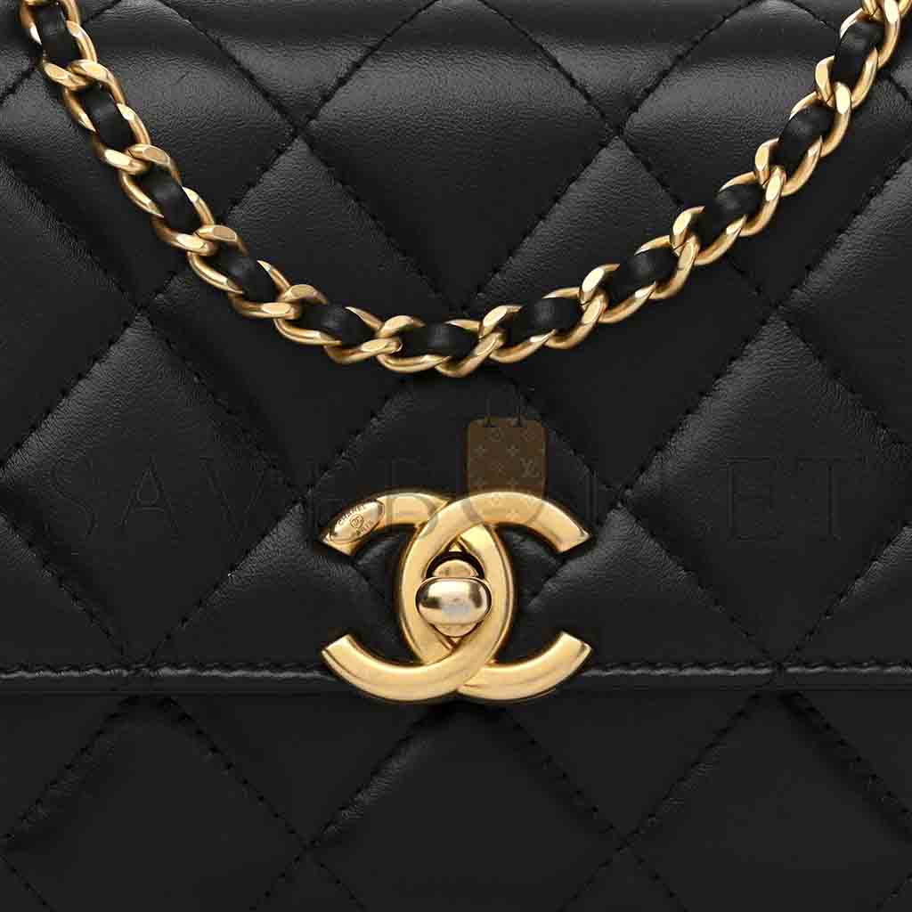 CHANEL MASTER CALFSKIN QUILTED MINI PERFECT FIT FLAP BLACK (19*12*8cm)